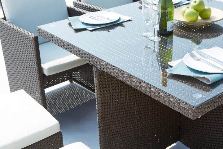 Salon De Jardin Encastrable 8 Places En Résine Tressée tout Salon De Jardin Monaco