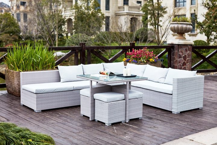 Salon De Jardin Encastrable En Résine Tressée Gris/Blanc dedans Salon De Jardin But Salon De Jardin Encastrable En Résine Tressée Gris/Blanc dedans Salon De Jardin But