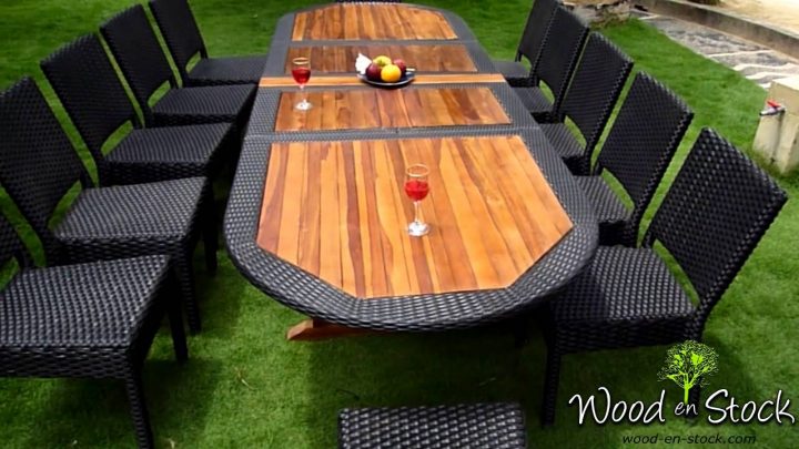 Salon De Jardin – Ensemble Table Teck Résine Et Chaises concernant Salon De Jardin Centrakor Salon De Jardin – Ensemble Table Teck Résine Et Chaises concernant Salon De Jardin Centrakor