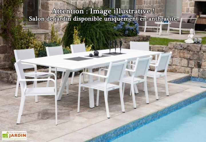 Salon De Jardin Extensible Aluminium Anthracite 8 Places à Salon De Jardin Aluminium 8 Places