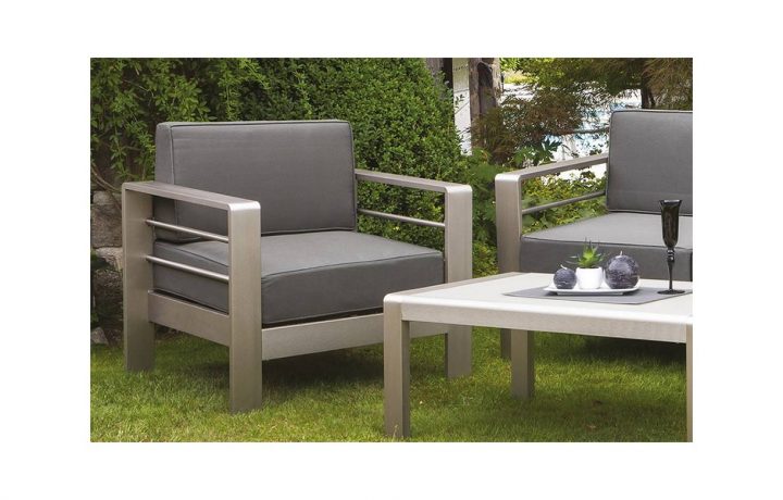 Salon De Jardin Haut De Gamme Taupe En Aluminium Brossé avec Salon De Jardin En Alu Salon De Jardin Haut De Gamme Taupe En Aluminium Brossé avec Salon De Jardin En Alu