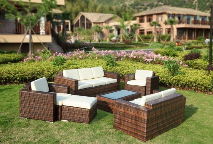 Salon De Jardin Marron Pas Cher | Idées De Décoration dedans Salon De Jardin Gris Pas Cher