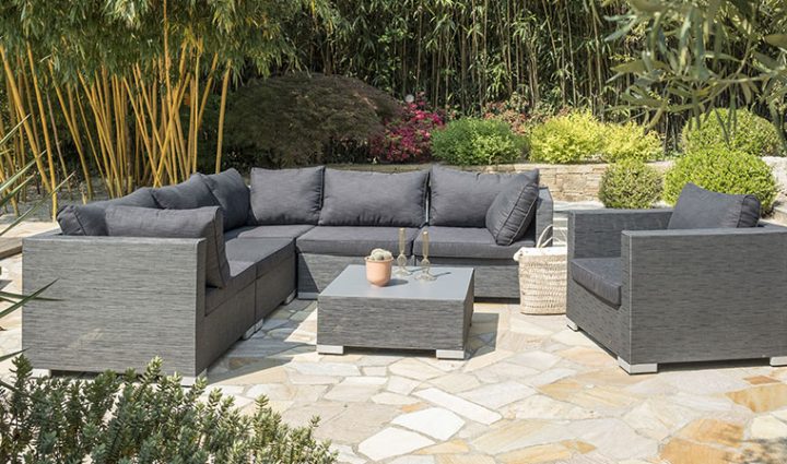 Salon De Jardin Moderne Gris Foncé 6 Places En Tissu – Athena dedans Salon De Jardin Modulable Jade Salon De Jardin Moderne Gris Foncé 6 Places En Tissu – Athena dedans Salon De Jardin Modulable Jade