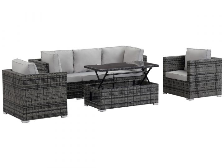 Salon De Jardin Modulable En Résine Tressée "Panama pour Table De Jardin En Resine Tressée