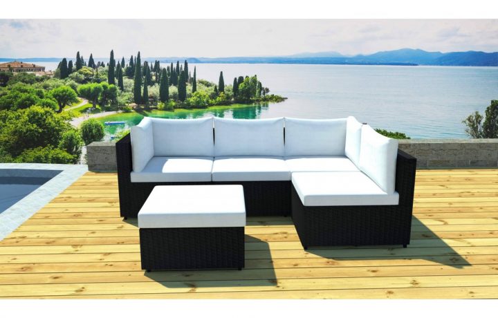 Salon De Jardin Modulable Noir 5 Places En Résine Tressée concernant Salon De Jardin Modulable Jade Salon De Jardin Modulable Noir 5 Places En Résine Tressée concernant Salon De Jardin Modulable Jade