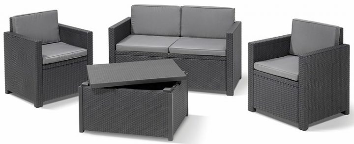 Salon De Jardin Monaco Anthracite – Agencement De Jardin destiné Salon De Jardin Monaco