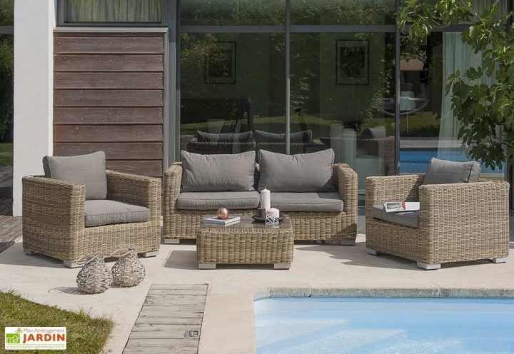 Salon De Jardin Montmartre Miel En Résine Tressée 4 Places intérieur Sallon De Jardin Salon De Jardin Montmartre Miel En Résine Tressée 4 Places intérieur Sallon De Jardin