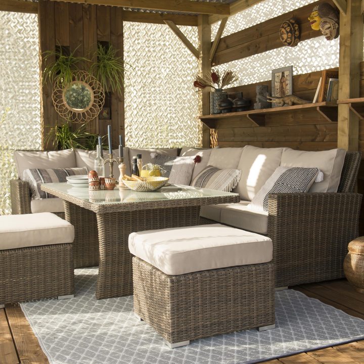 Salon De Jardin Naterial Manhattan Polyrotin Marron, 6 dedans Sallon De Jardin Salon De Jardin Naterial Manhattan Polyrotin Marron, 6 dedans Sallon De Jardin