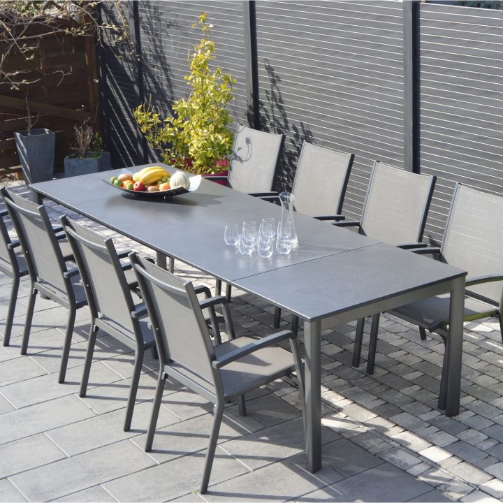 Salon De Jardin Puroplan Aluminium Gris Anthracite, 10 à Salon De Jardin En Alu Salon De Jardin Puroplan Aluminium Gris Anthracite, 10 à Salon De Jardin En Alu