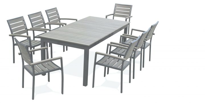 Salon De Jardin Repas Alu Extensible 140/200 Brazil pour Salon De Jardin Auchan Noyelles Godault