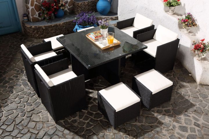 Salon De Jardin Resine Avec Fauteuil Encastrable dedans Salon De Jardin Résine Tressée Encastrable Leclerc