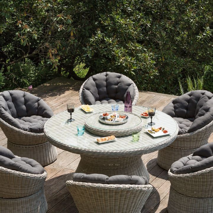 Salon De Jardin Résine Kettler Barcelona : 6 Fauteuils + 1 encequiconcerne Sallon De Jardin
