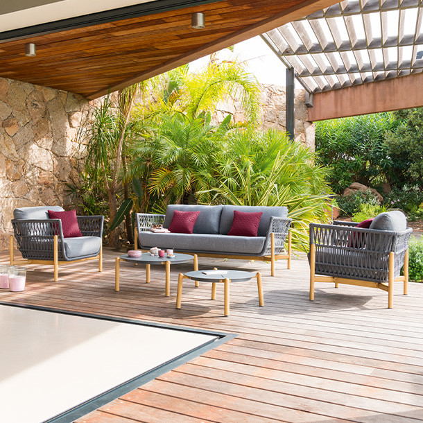 Salon De Jardin Résine Tressée, Design – Hespéride concernant Salon De Jardin Polypropylène