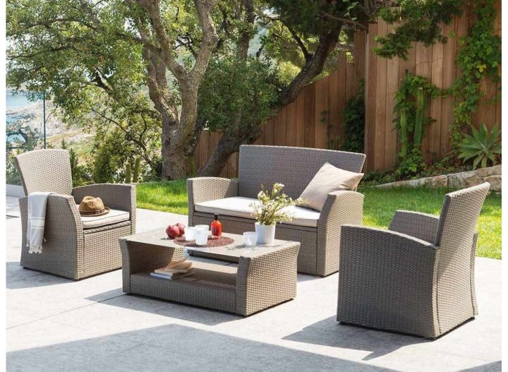 Salon De Jardin Resine Tressee Hesperide Bora Bora Noir intérieur Amazon Salon De Jardin En Resine Tressee