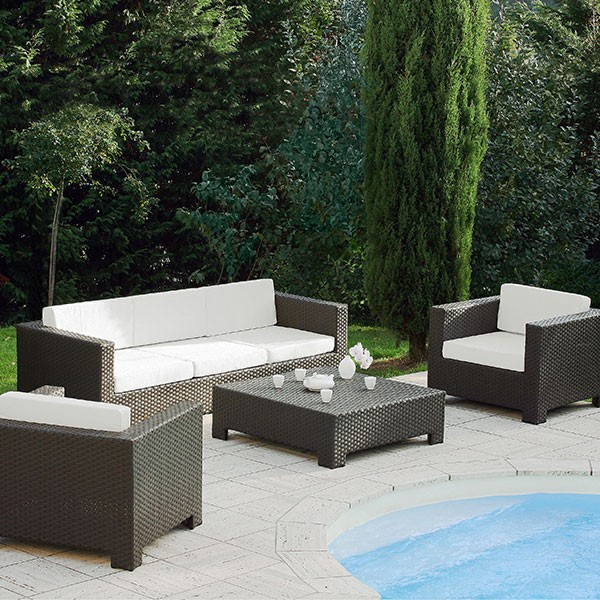 Salon De Jardin Résine Tressée Portofino – La Boutique avec Salon De Jardin Resine Tressée