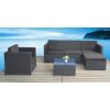 Salon De Jardin Romulus Résine Tressée - Noir-Noir - Achat destiné Cdiscount Salon De Jardin