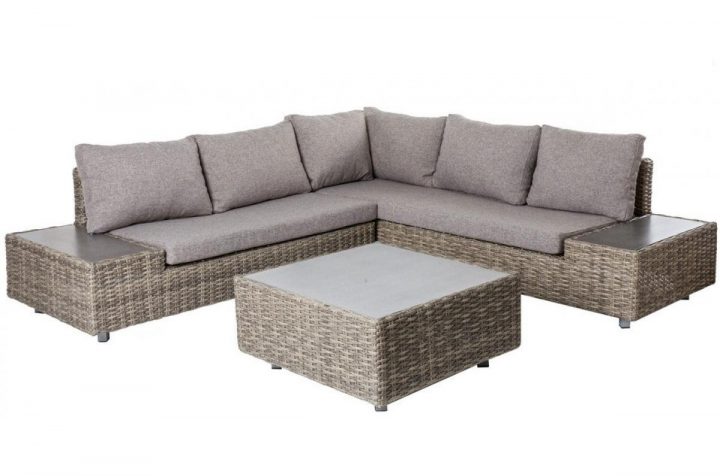 Salon De Jardin Rotin Gris Pedro – Salon De Jardin Pas Cher concernant Salon Bas De Jardin Pas Cher