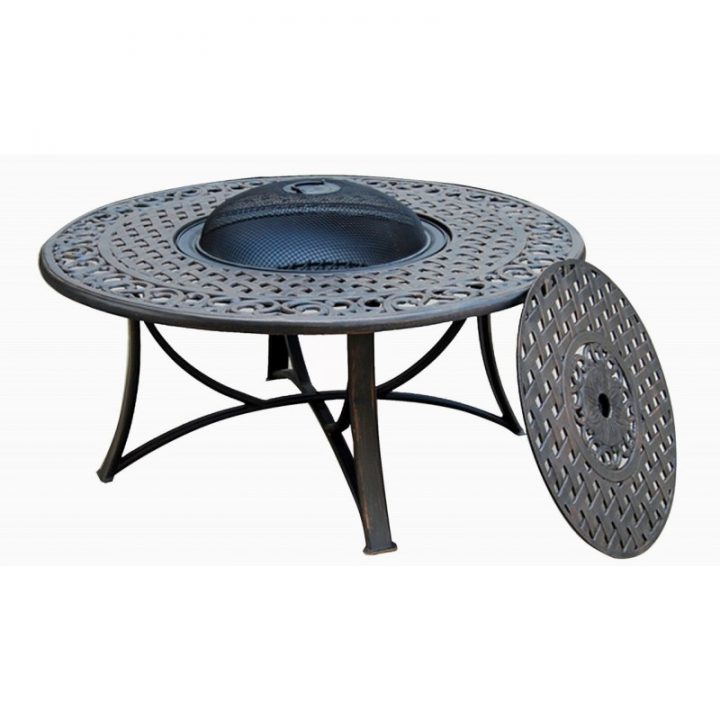 Salon De Jardin Table Basse Ronde + 4 Chaises De Jardin intérieur Salon De Jardin En Fer Forgé