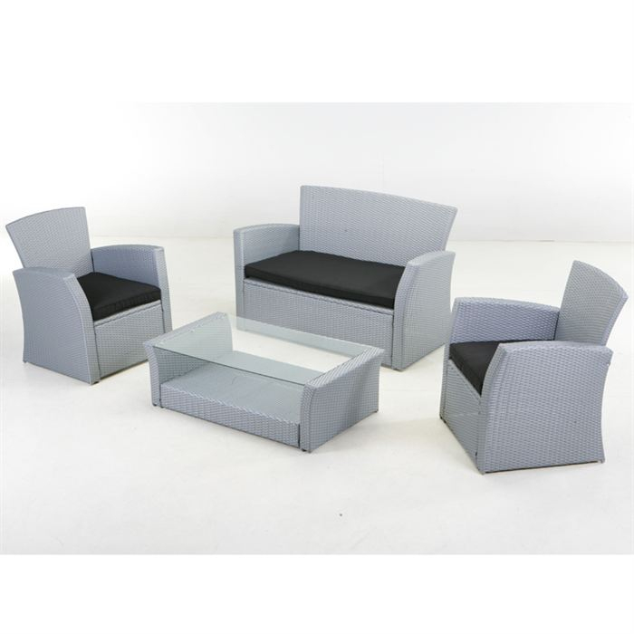 Salon De Jardin Tresse Gris Pas Cher | Idées De Décoration destiné Salons De Jardin Pas Cher