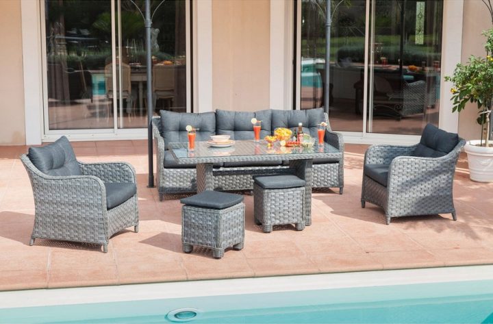 Salon Jardin Venus Aluminium Blanc – Salon De Jardin Leroy pour Salon De Jardin Resine Leroy Merlin