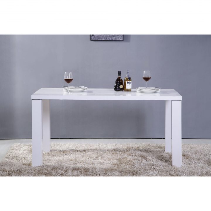 Salon – Table À Manger Design Laqué Blanc. Comforium tout Table A Manger Design