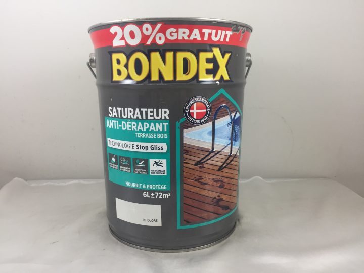 Saturateur Anti-Dérapant Bondex Incolore 5L + 20% Gratuit pour Saturateur V33 Terrasses Classique 5L Naturel