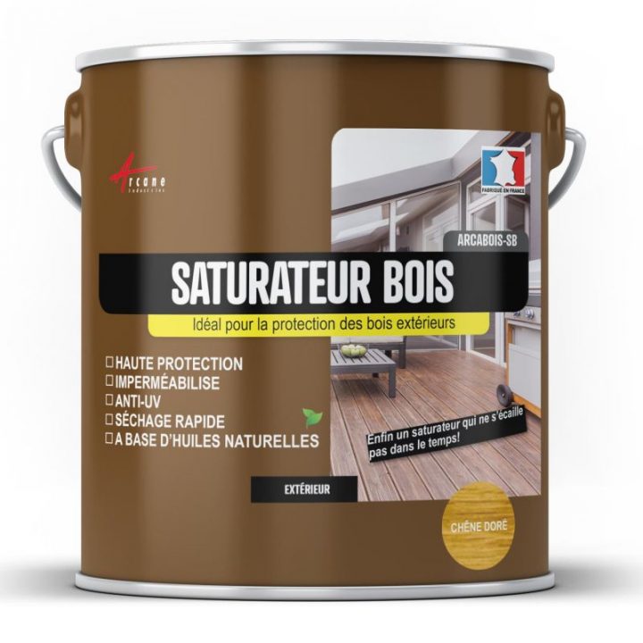 Saturateur Bois Terrasse Bardage Extérieur Protection Et encequiconcerne Saturateur Luxens Protection Terrasse Bois 5L Naturel