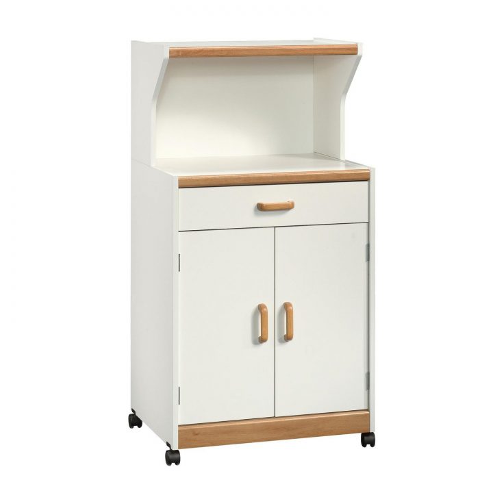 Sauder® Sauder Select Microwave/utility Cart, Soft White, 403469 intérieur Meuble Micro Onde But