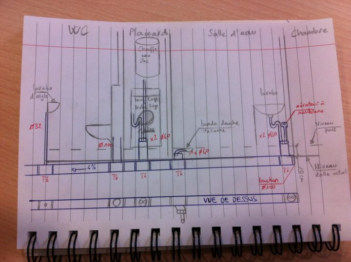Schéma De Principe Evacuation Eaux Usées En Rdc pour Diametre Evacuation Douche