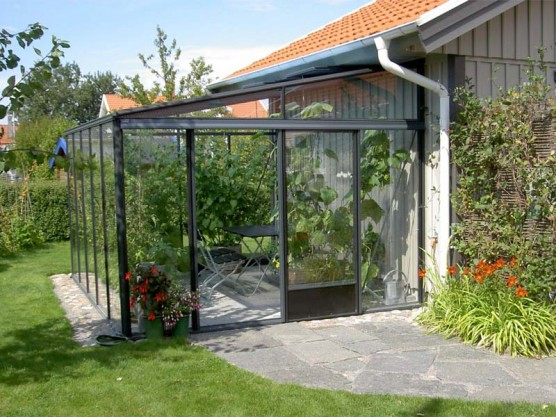 Serre Adossée Euro-Murale Profondeur 3,08 M Euro-Serre intérieur Serre De Jardin Adossée