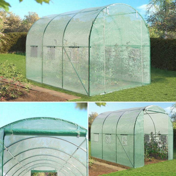 Serre De Jardin Tunnel 6M² Verte En Acier Galvanisé Serres intérieur Serre De Jardin Jardiland