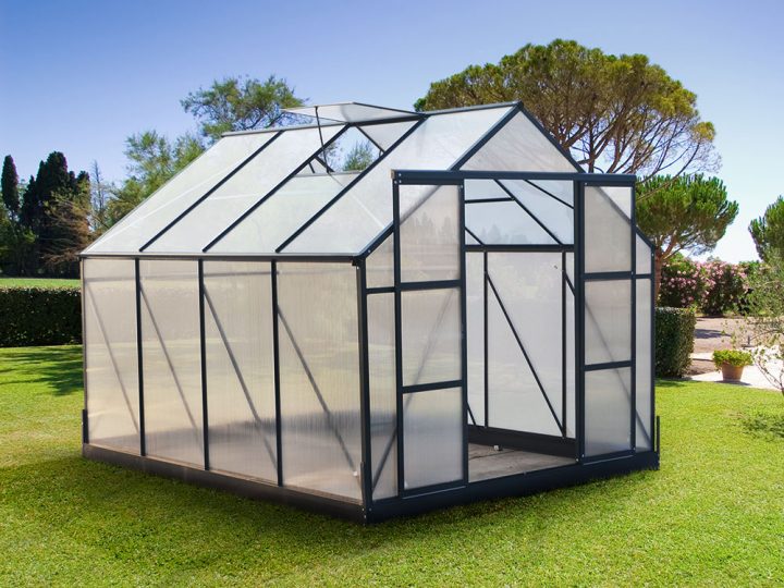 Serre Jardin Polycarbonate Luxe "Gloria" Vert 9 M2 – 6 Mm dedans Armature Serre De Jardin Occasion