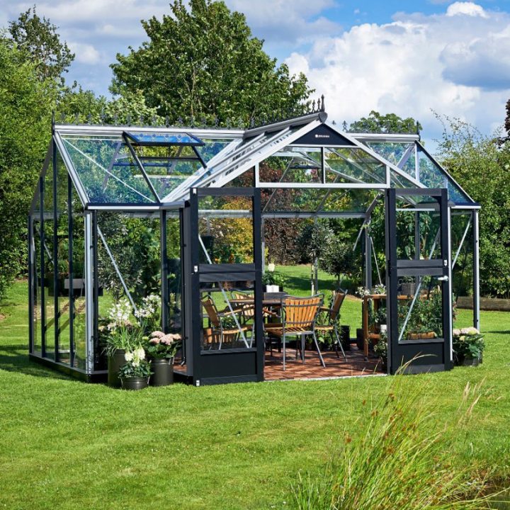 Serre Orangery Aluminium Et Verre Trempé 15,2M² Juliana pour Serre De Jardin Jardiland