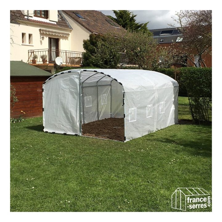 Serre Tunnel De Jardin À Pieds Droits 12M² encequiconcerne Bache Serre Jardin