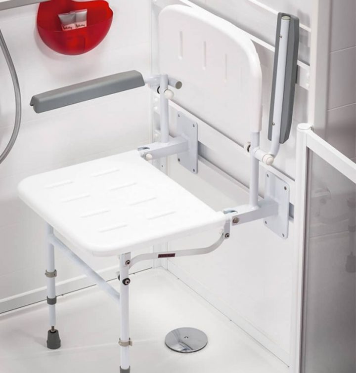 Siège De Douche Avec Accoudoirs Et Dossier Idhra intérieur Cabine De Douche Avec Siege