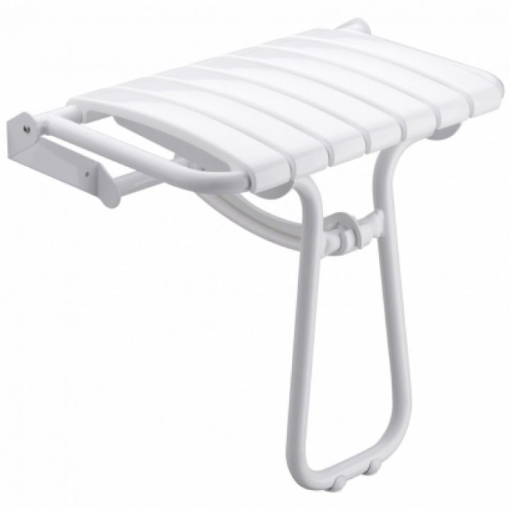 Siège De Douche Escamotable Assise Grande Taille – Blanc serapportantà Siège De Douche Escamotable