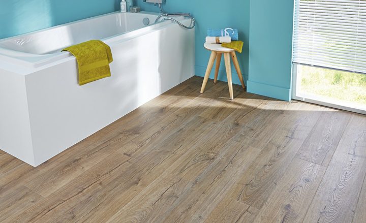 Sol Stratifié Quick Step Impressive, Chêne Miel, Lame 19 X destiné Sol Stratifié Salle De Bain