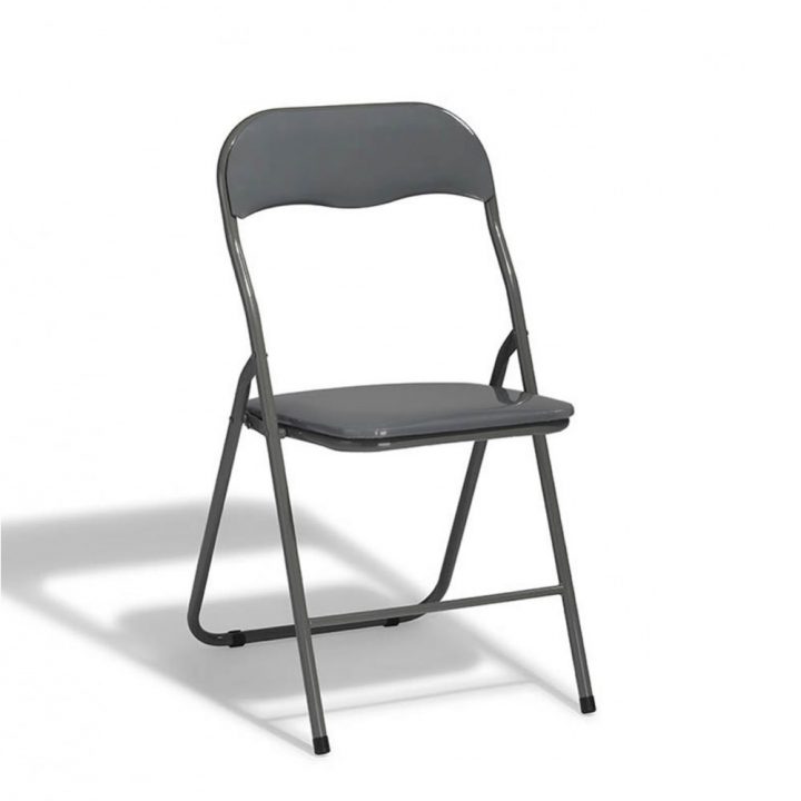 Soldes 2020 – Chaise Pliante Tracy Gris Anthracite dedans Chaise Chilienne Gifi