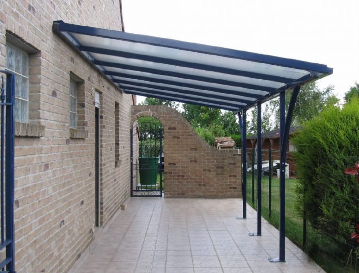 Steel Pergola With Canopy — Patio Design And Ideas destiné Pergola Adossée Ajustable