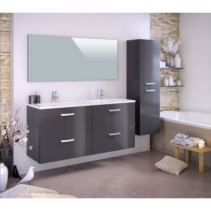 Stella Ensemble Salle De Bain Double Vasque Avec Colonne concernant Double Vasque 140 Cm