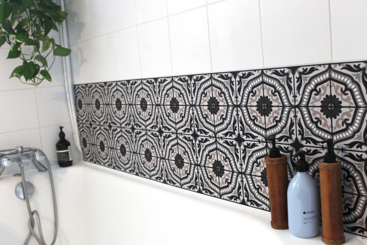 Stickers Carreaux De Ciment : Idée Déco, Inspiration Ce intérieur Stickers Salle De Bain Castorama