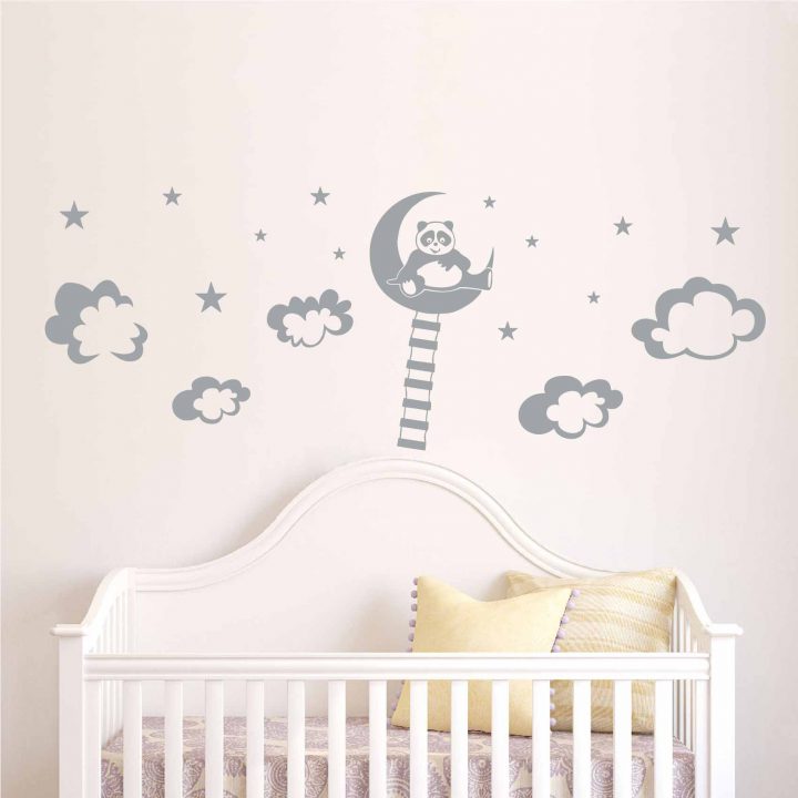 Stickers Panda Nuage Etoile – Autocollant Muraux Et Deco dedans Decoration Nuage Chambre Bébé Stickers Panda Nuage Etoile – Autocollant Muraux Et Deco dedans Decoration Nuage Chambre Bébé