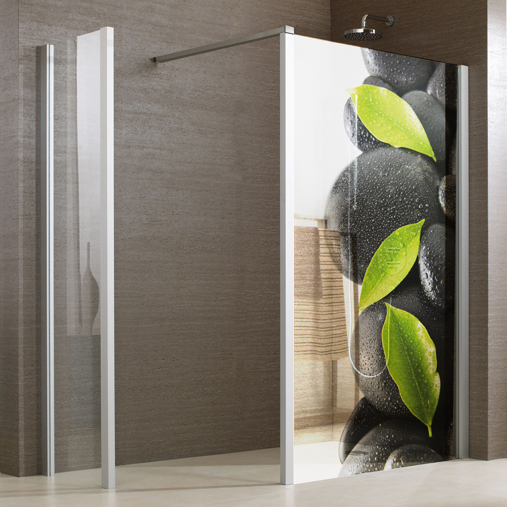 Stickers Paroi De Douche Semi Translucide Galets 3 Pas Cher encequiconcerne Stickers Porte De Douche