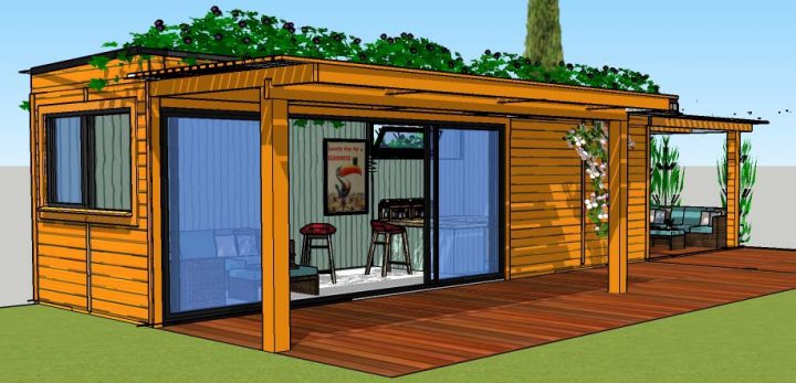 Studio De Jardin En Bois Moderne À Toit Plat Sans Débord serapportantà Studio De Jardin Habitable