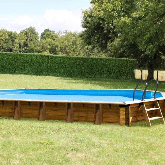 Sunbay - Piscine Bois Laranja 8,72 M X 4,72 M X H. 1,33 M serapportantà Destockage Piscine Bois