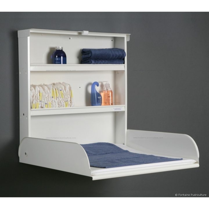 Table À Langer Murale Fifi Blanche serapportantà Table À Langer Salle De Bain