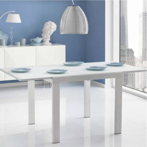 Table À Manger Extensible Grise – Table Carrée Avec Rallonge tout Table Carrée Avec Rallonge