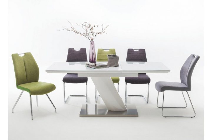 Table À Manger Laquée Blanche Et Verre Blanc 120 Cm Ou 140 avec Table Salle A Manger 140 Cm