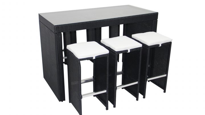 Table Bar De Jardin En Résine Tressée dedans Table De Jardin En Resine Tressée