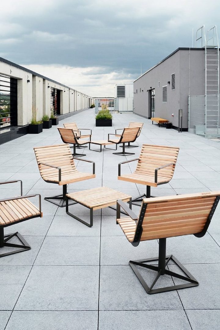 Table Basse Carrée De Jardin Préva, Métal Acier De Couleur à Table Jardin Bois Et Metal